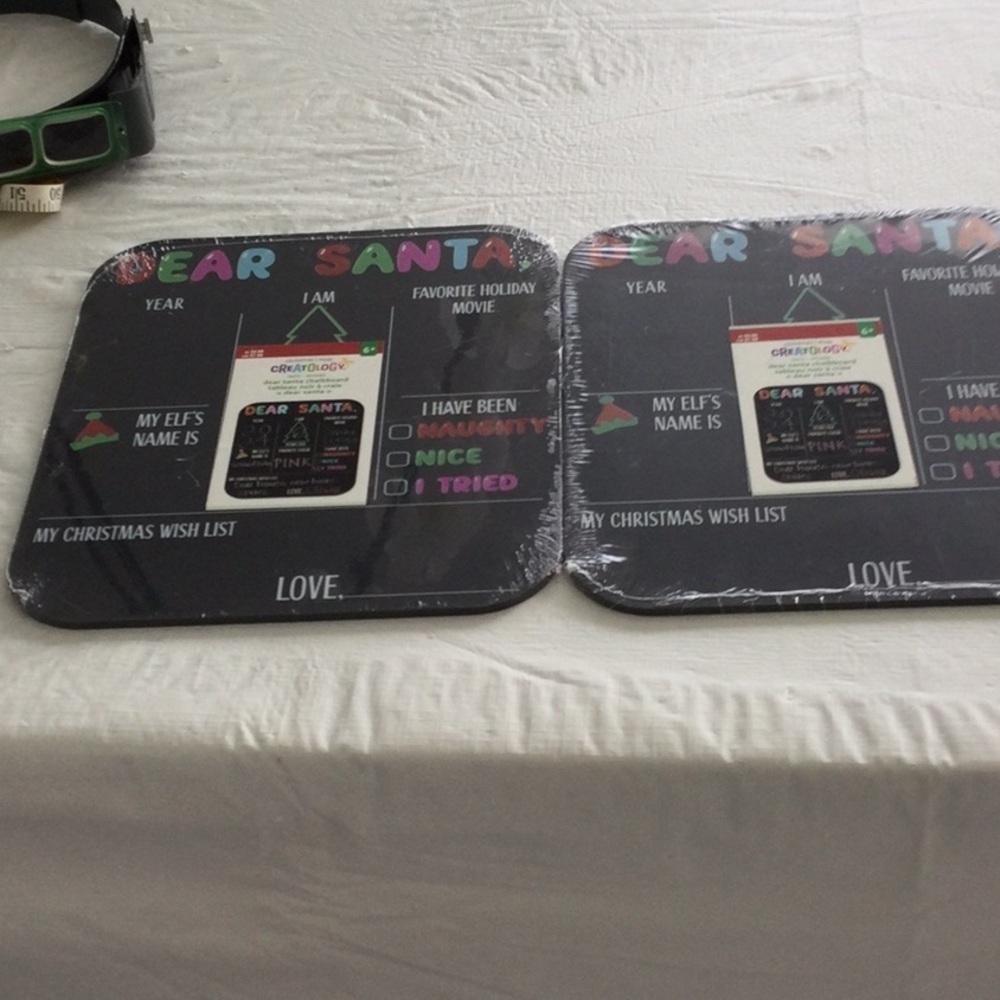 2 Black Chalk Boards for Christmas Wish.